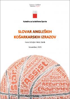 Naslovnica publikacije Slovar angleških košarkarskih izrazov